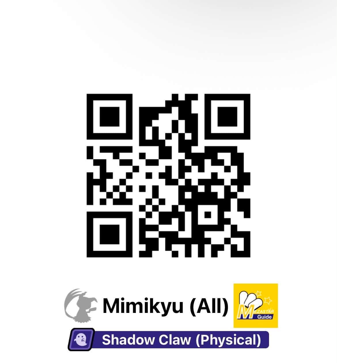 Pokemon Support QR — Mimikyu