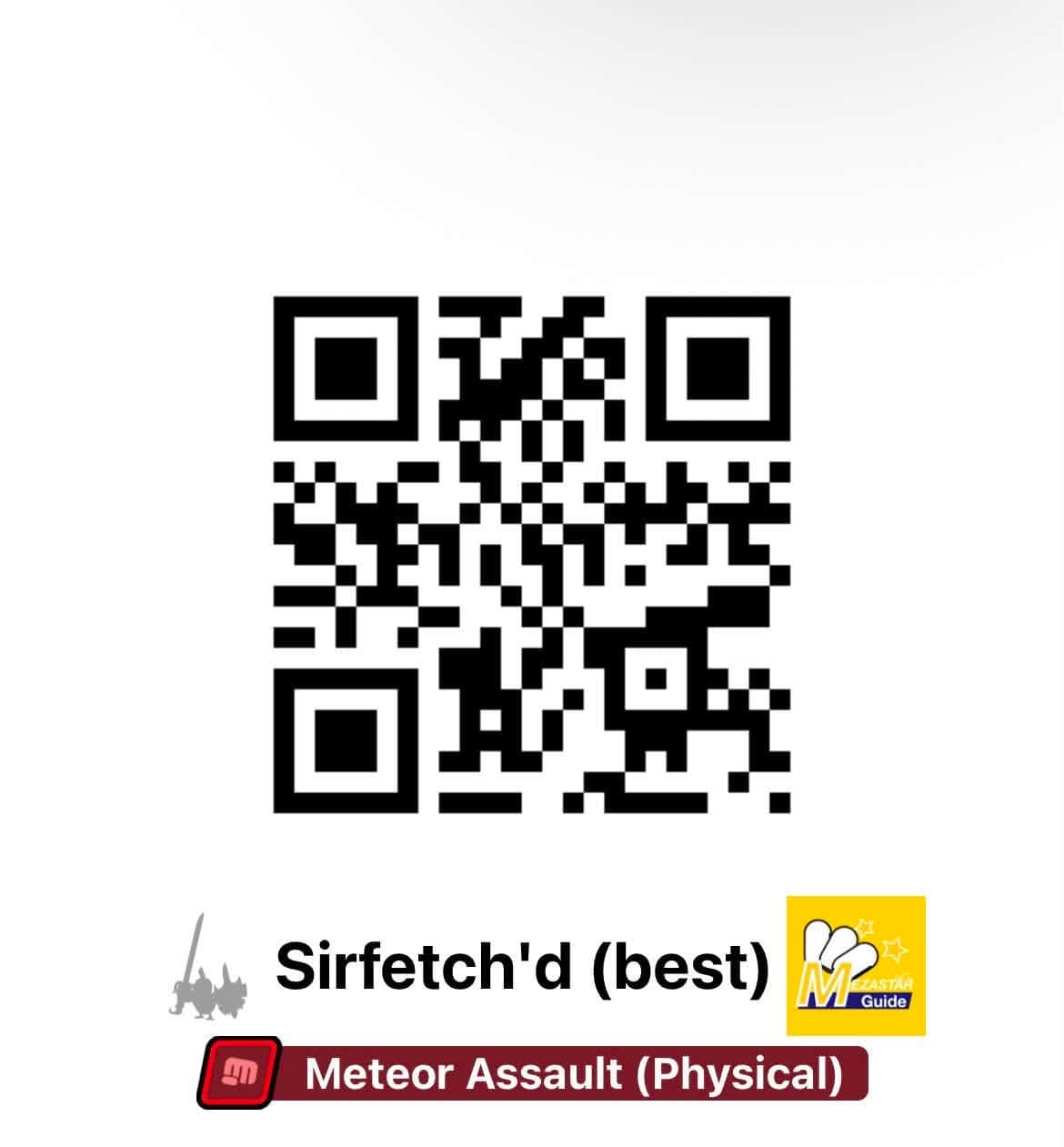 Pokemon Support QR — Sirfetch'd